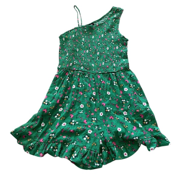 Zunie Kids' One-Shoulder Floral Print Romper Size 14 - Picture 2 of 5
